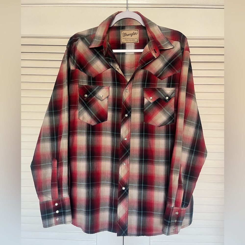 Wrangler Pearl Snap Long Sleeve L Vintage